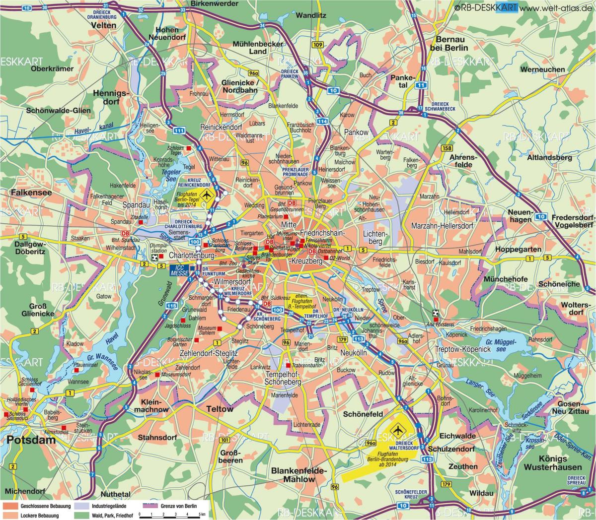 Карта германии берлин