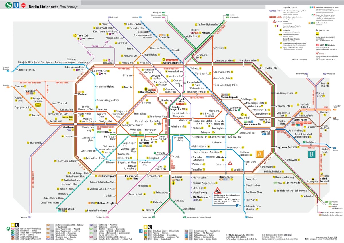 карта Берлинского метро