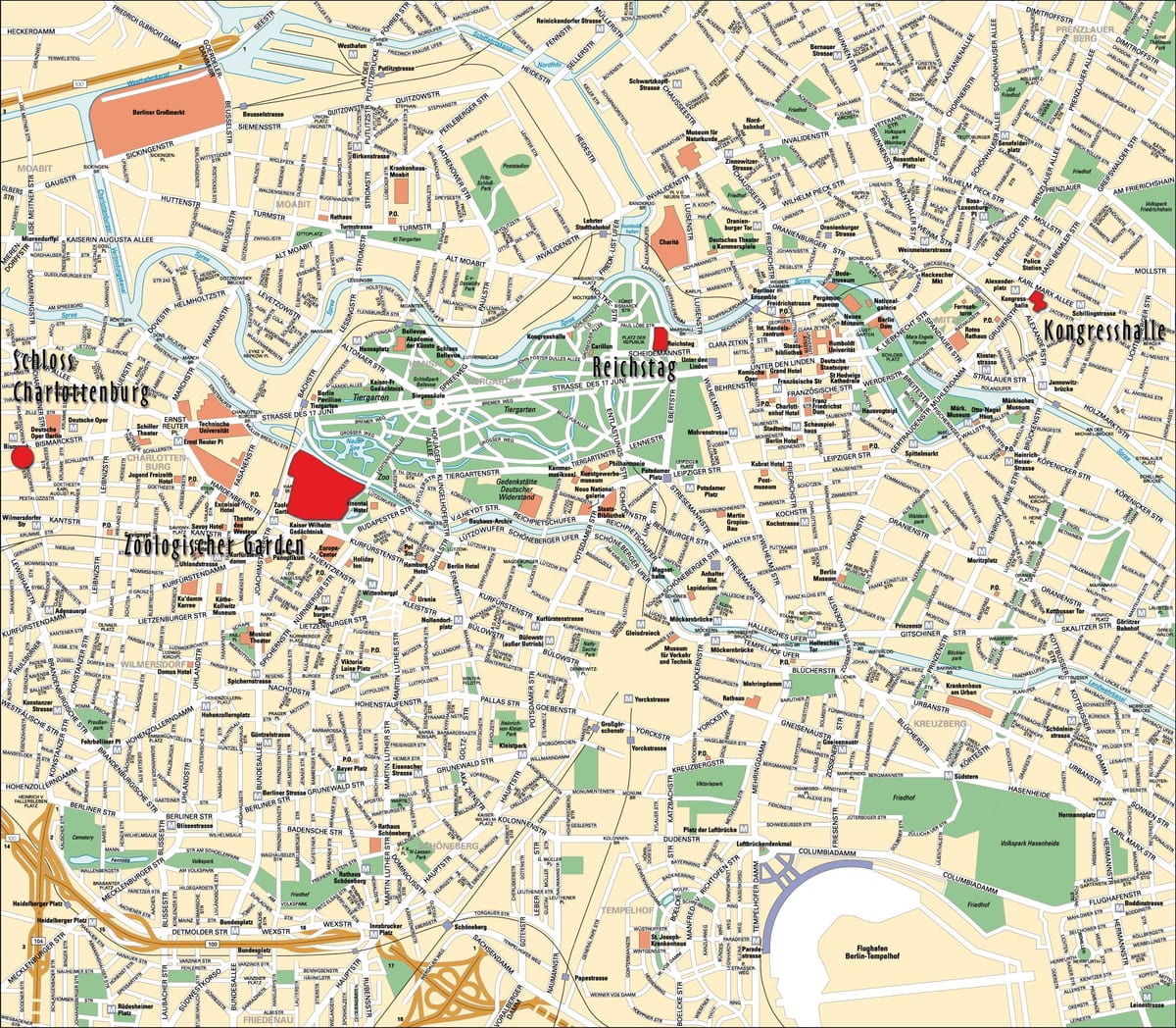 центре Берлина карте