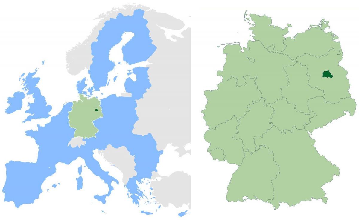 Берлин расположение на карте мира