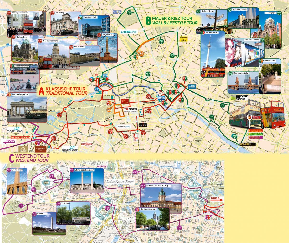 Берлин обзорная автобусная карте