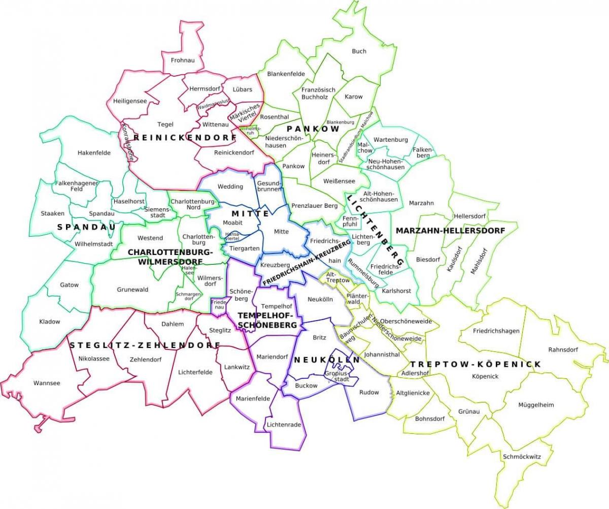 карта Берлина и окрестностей