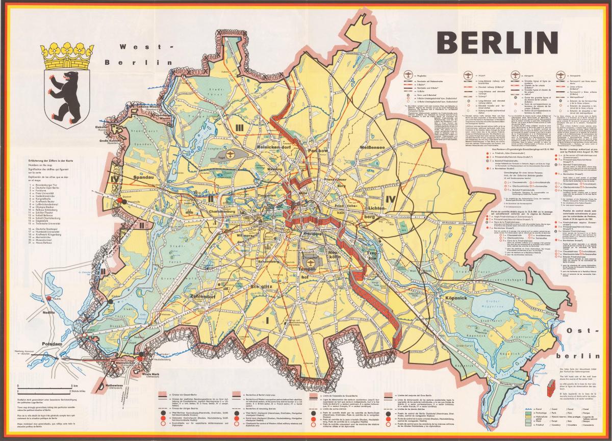 карта Берлинской стены маршруту