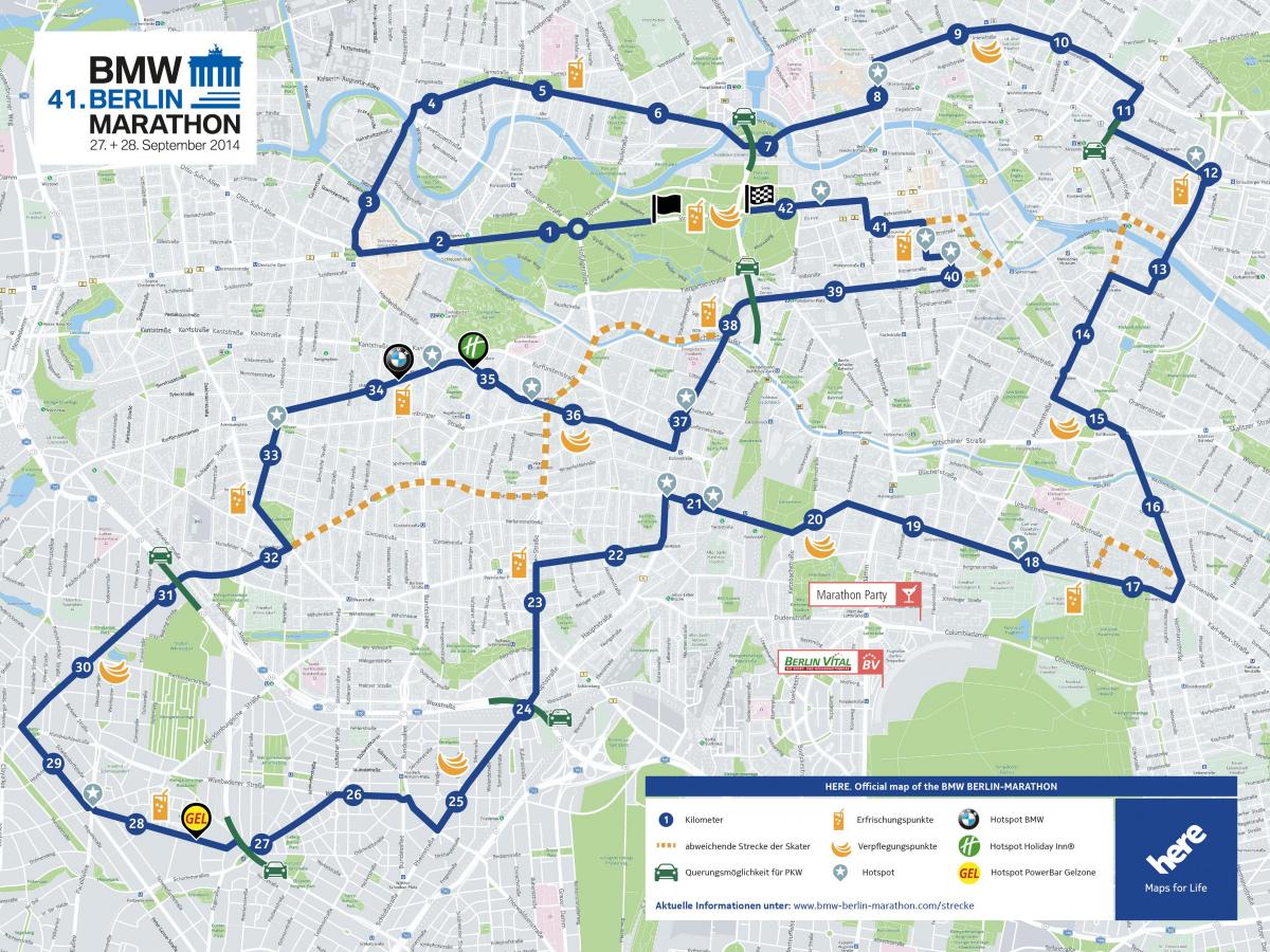 карта Берлинского марафона 
