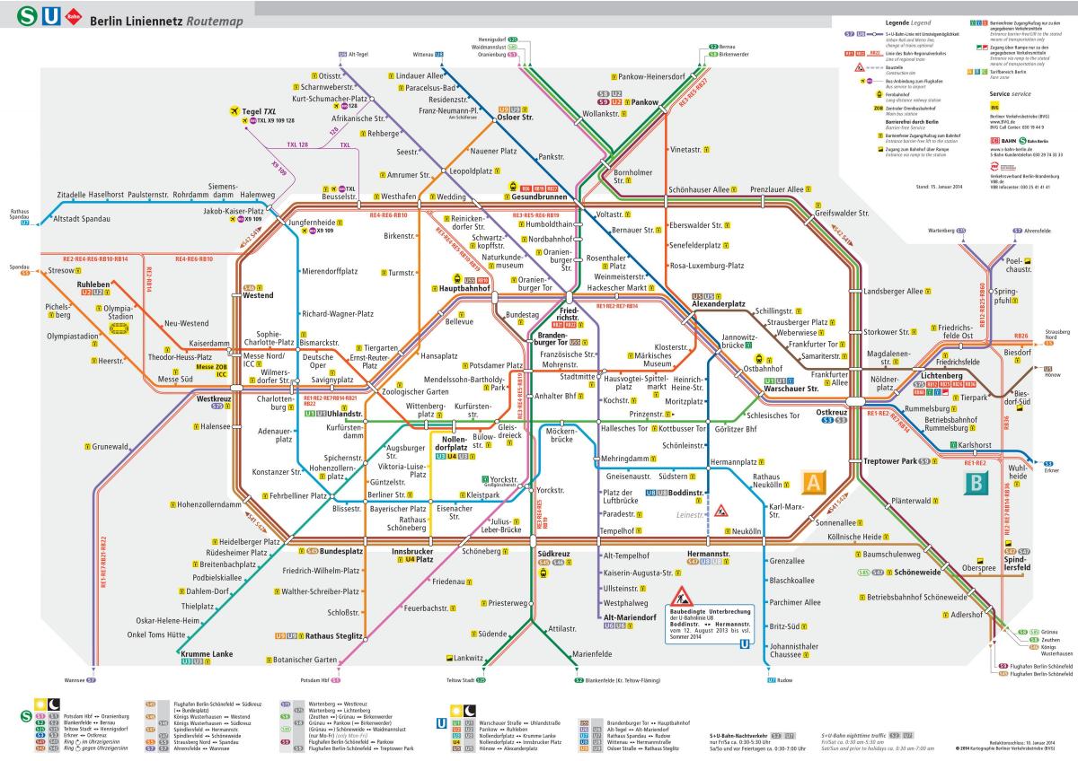 карта Берлинского метро