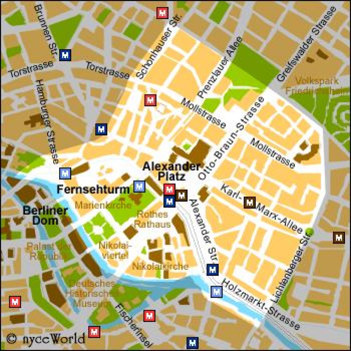 карта александерплац в Берлине