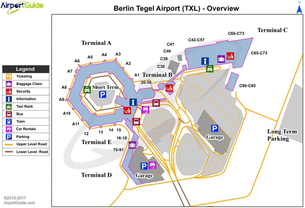 аэропорты Берлина на карте