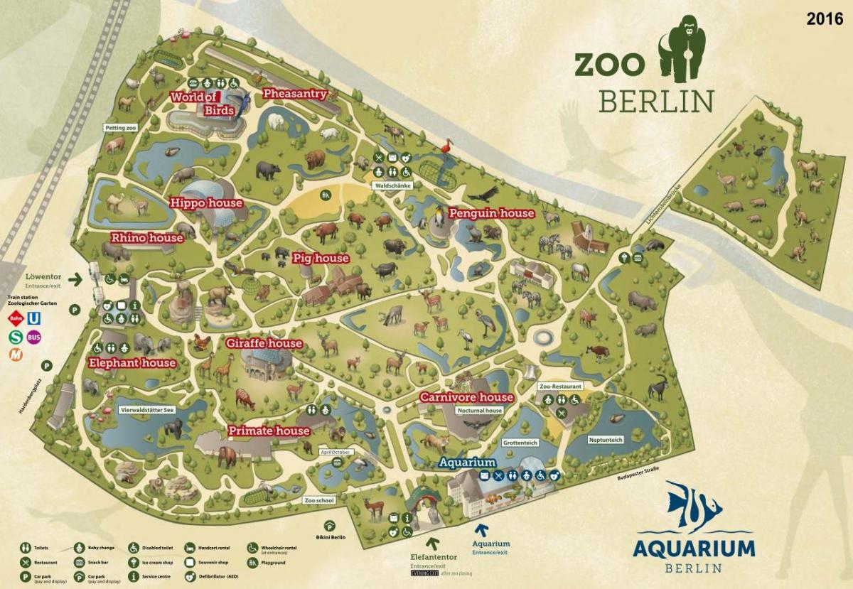 карта Берлинского зоопарка