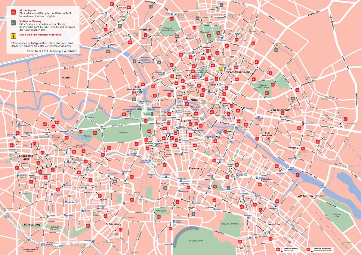 Берлин велосипеда карте