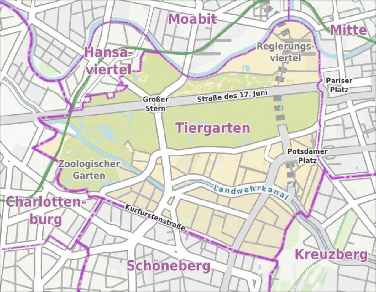 карта тиргартен Берлин