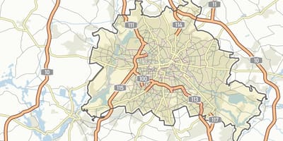 Карта улиц Берлина, Германия