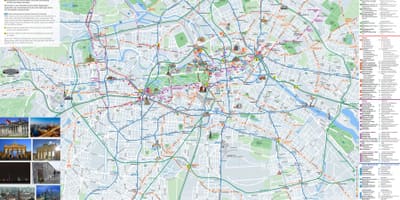 Берлин карта города с достопримечательностями