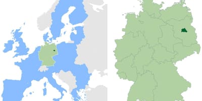 Берлин расположение на карте мира
