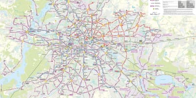 Карта Берлина ночной автобус