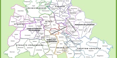 Районах Берлина карте