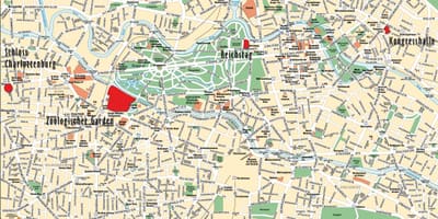 Центре Берлина карте
