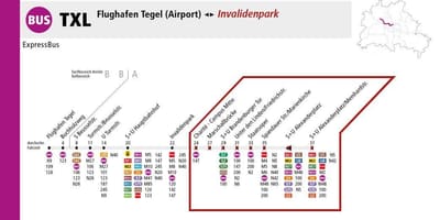 Берлин txl по карта автобусных маршрутов