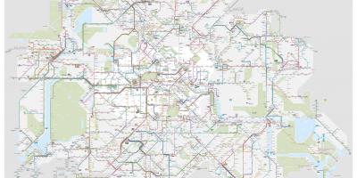 Берлин автобусные линии на карте