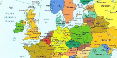 Карта Берлина карта Европы
