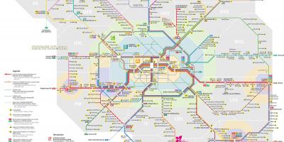 Карта Берлина региональном поезде 