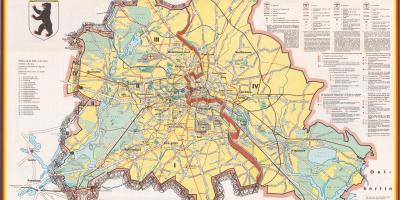 Карта Берлинской стены маршруту