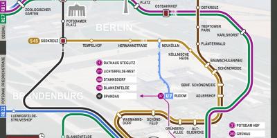 Карта Берлина поезд S9 
