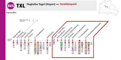 Берлин txl по карта автобусных маршрутов